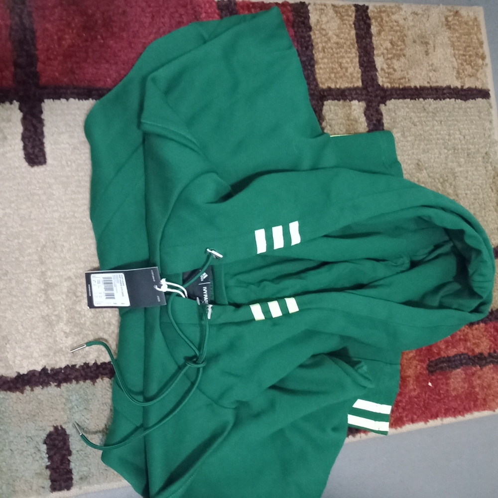 Adidas Ivy Park Hooded Cutout Dress Dark Green - Picture 5 of 8